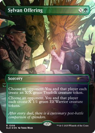 Sylvan Offering (Rainbow Foil) (SLD-1309) [Secret Lair Drop Series] Foil