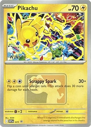 Pikachu (World Championship 2025) [Winner] (225) [SV Scarlet & Violet Promo Cards] - Promo