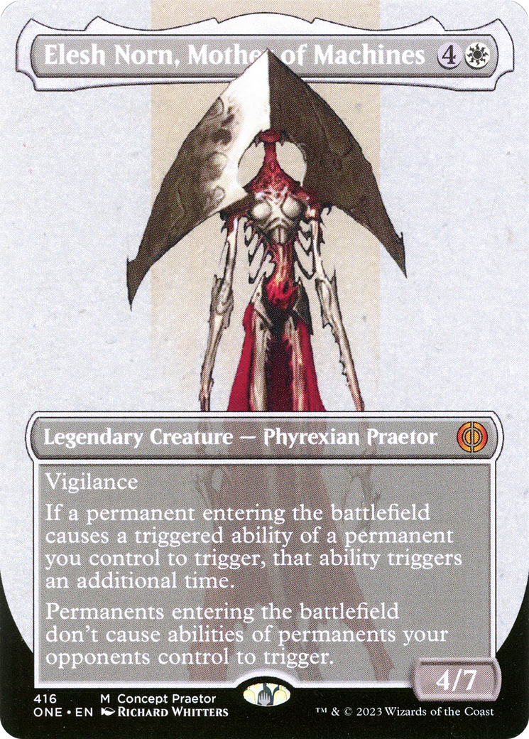 Elesh Norn, Mother of Machines (Concept Praetor) (ONE-416) (Borderless) [Phyrexia: All Will Be One]