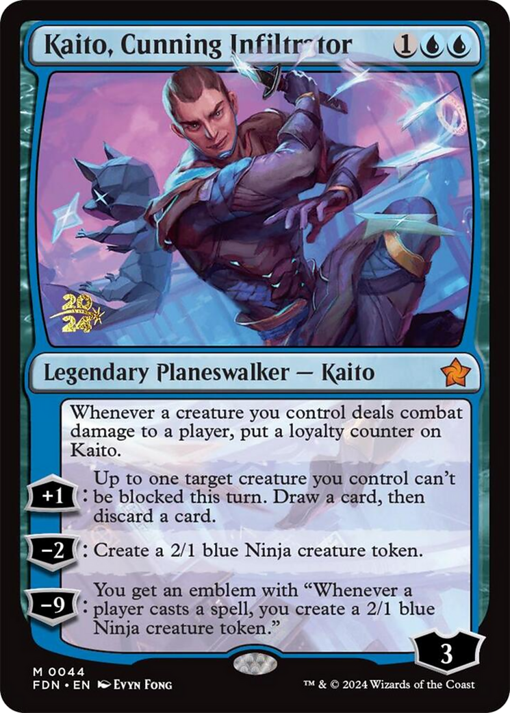 Kaito, Cunning Infiltrator (PRE-044) [Foundations Promos] Foil