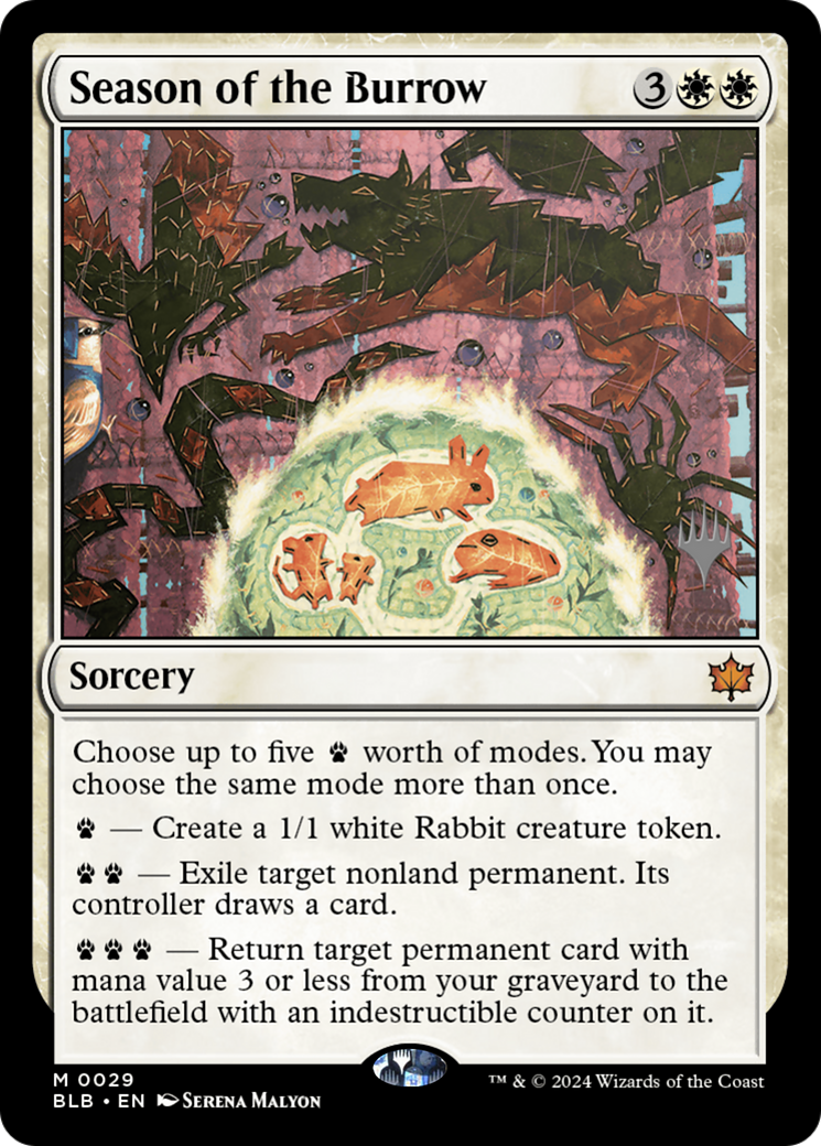 Season of the Burrow (PPBLB-029) [Promo Pack: Bloomburrow Promos]