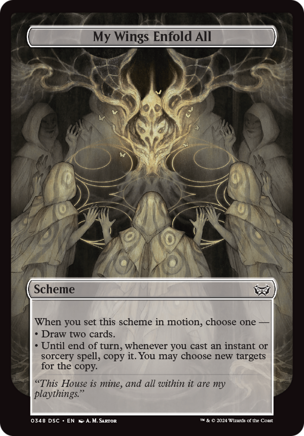 My Wings Enfold All (Full Art) (A:DSC-348) [Duskmourn: House of Horror Commander]