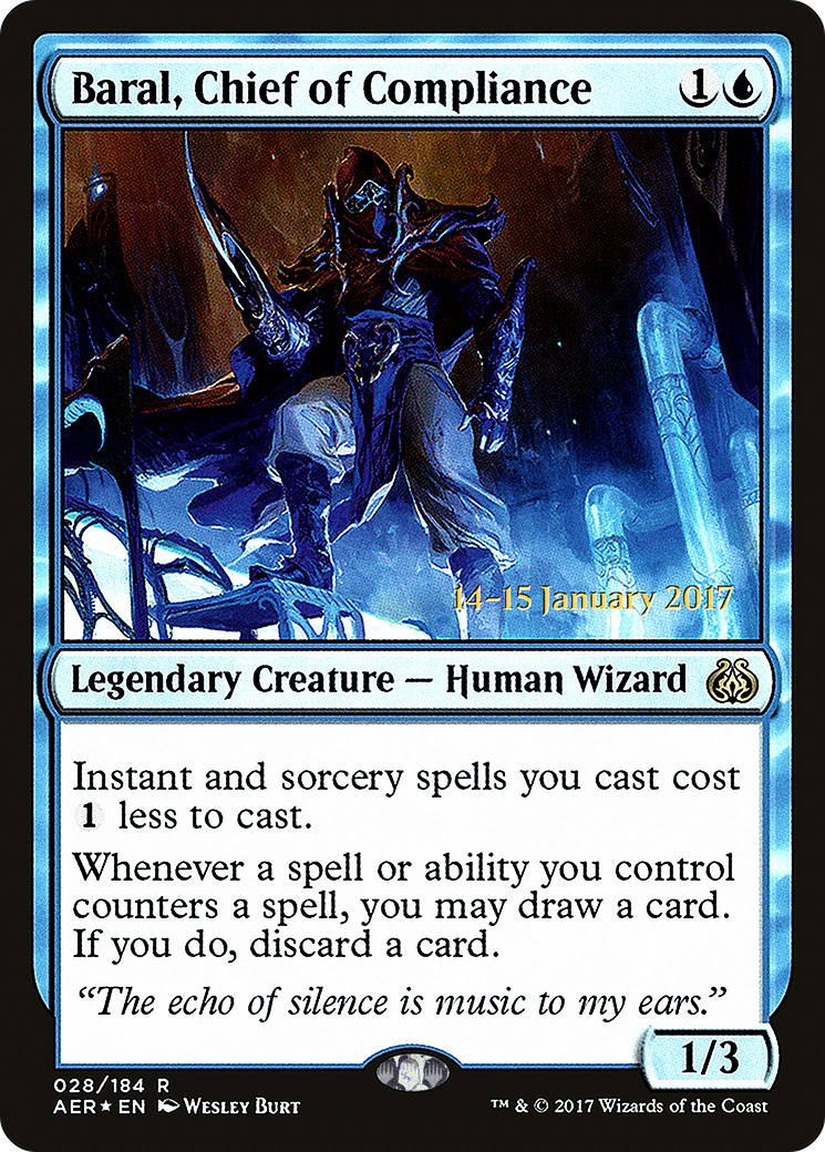 Baral, Chief of Compliance (PRE-28S) [Aether Revolt Promos] Foil