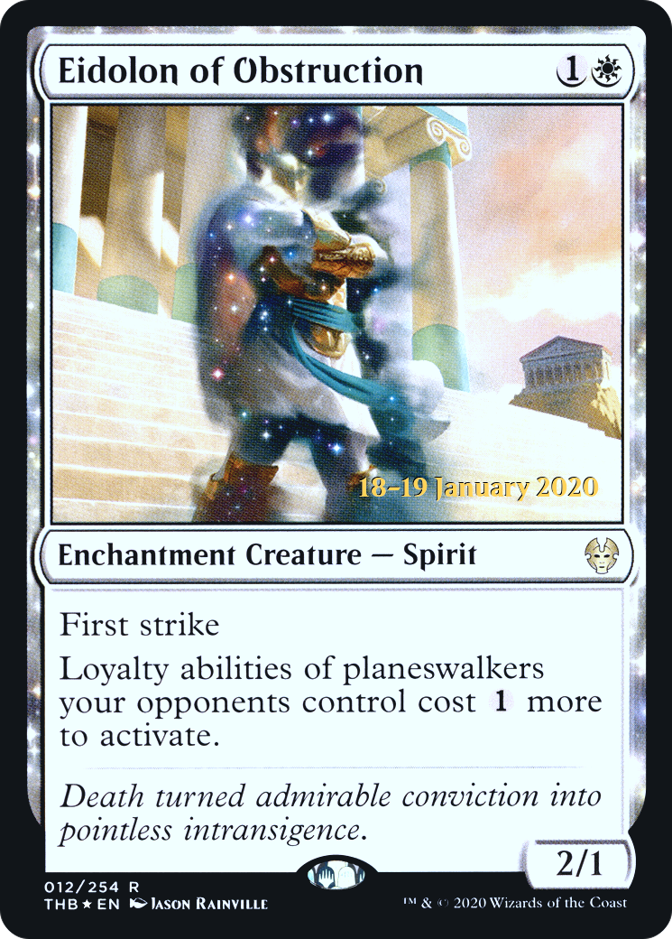 Eidolon of Obstruction (PRE-12S) [Theros Beyond Death Promos] Foil