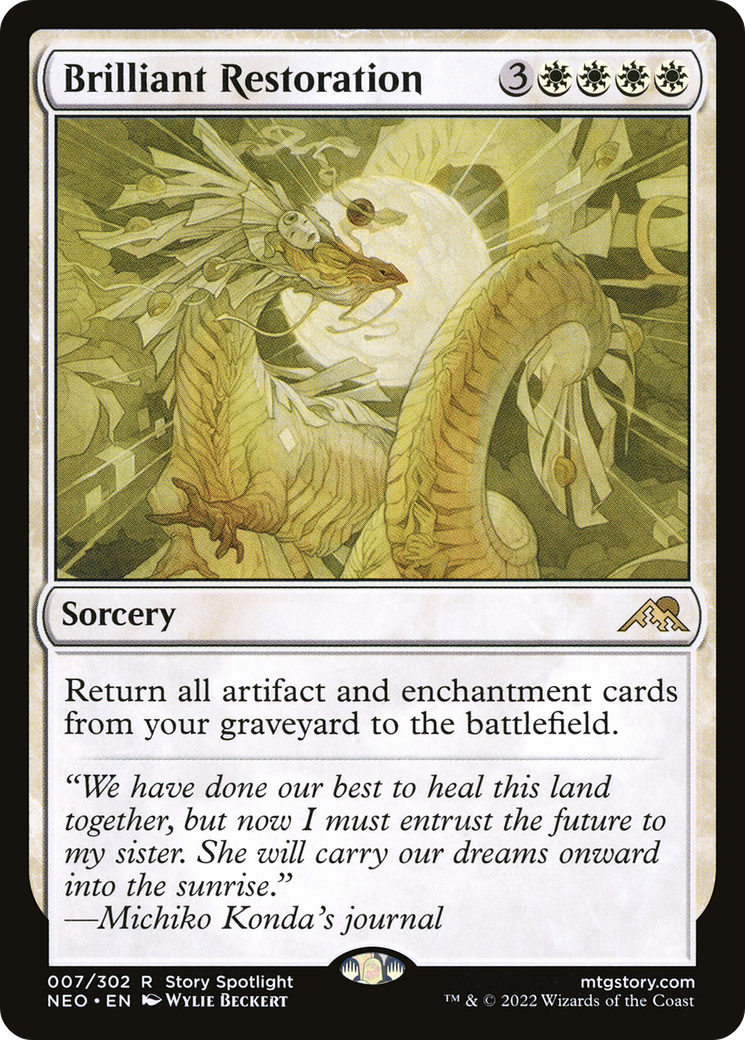 Brilliant Restoration (NEO-007) [Kamigawa: Neon Dynasty] Foil