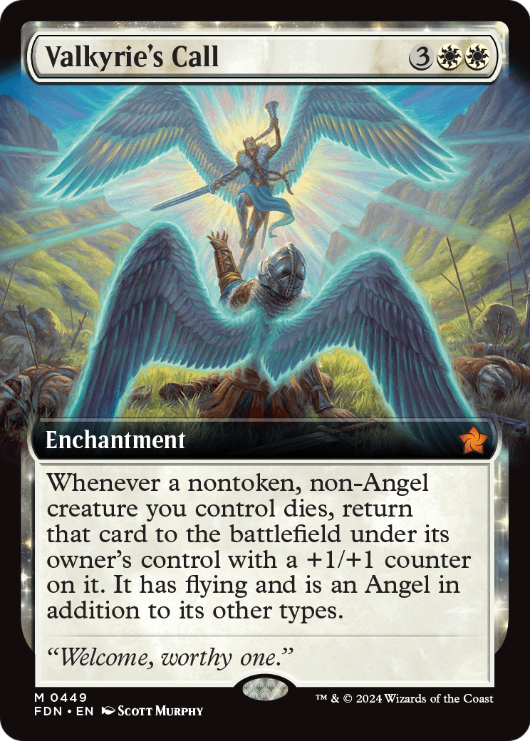 Valkyrie's Call (Extended Art) (FDN-449) [Foundations] Foil