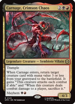 Carnage, Crimson Chaos (SPM-125) [Marvel's Spider-Man]
