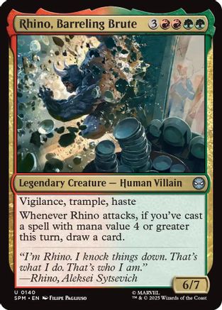 Rhino, Barreling Brute (SPM-140) [Marvel's Spider-Man] Foil