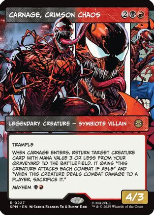 Carnage, Crimson Chaos (Borderless) (SPM-227) [Marvel's Spider-Man] Foil