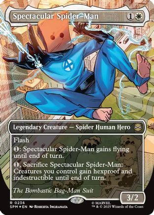 Spectacular Spider-Man (SPM-236) (Borderless) (Textured Foil) [Marvel's Spider-Man] Foil