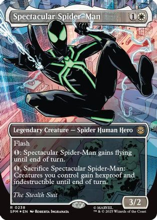 Spectacular Spider-Man (SPM-238) (Borderless) (Textured Foil) [Marvel's Spider-Man] Foil