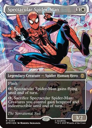Spectacular Spider-Man (SPM-239) (Borderless) (Textured Foil) [Marvel's Spider-Man] Foil