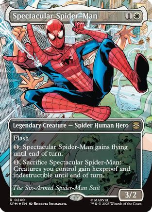Spectacular Spider-Man (SPM-240) (Borderless) (Textured Foil) [Marvel's Spider-Man] Foil