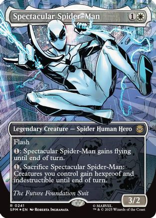 Spectacular Spider-Man (SPM-241) (Borderless) (Textured Foil) [Marvel's Spider-Man] Foil