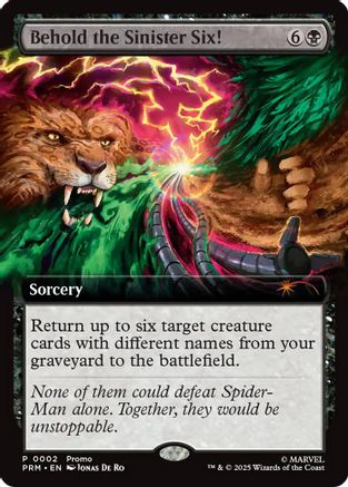 Behold the Sinister Six! (UMP-002) [Unique and Miscellaneous Promos] Foil