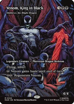 Venom, King in Black - Skithiryx, the Blight Dragon (Borderless) (MAR-022) [Marvel Eternal-Legal] Foil
