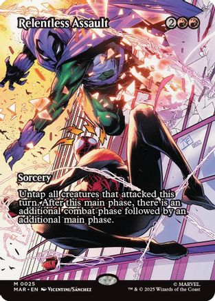 Relentless Assault (Borderless) (MAR-025) [Marvel Eternal-Legal]