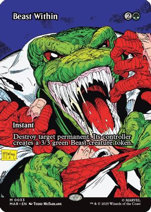 Beast Within (Borderless) (MAR-033) [Marvel Eternal-Legal] Foil