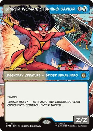 Spider-Woman, Stunning Savior (Borderless) (SPM-230) [Marvel's Spider-Man] Foil
