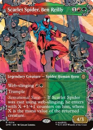 Scarlet Spider, Ben Reilly (Borderless) (SPM-214) [Marvel's Spider-Man] Foil