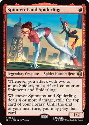 Spinneret and Spiderling (SPM-094) [Marvel's Spider-Man] Foil