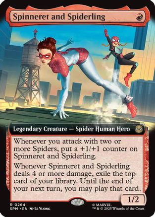 Spinneret and Spiderling (Extended Art) (SPM-264) [Marvel's Spider-Man]