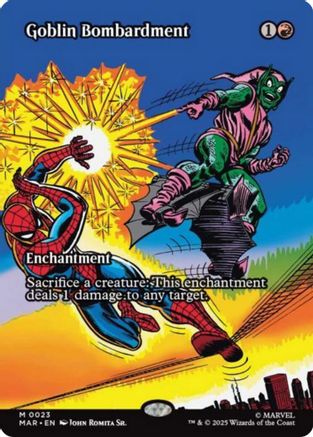 Goblin Bombardment (Borderless) (MAR-023) [Marvel Eternal-Legal] Foil