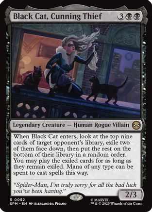 Black Cat, Cunning Thief (SPM-052) [Marvel's Spider-Man] Foil