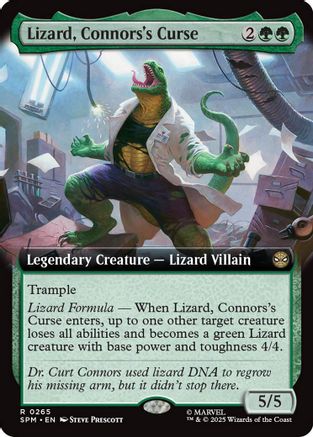 Lizard, Connors's Curse (Extended Art) (SPM-265) [Marvel's Spider-Man] Foil