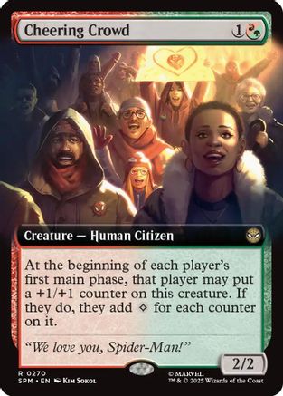 Cheering Crowd (Extended Art) (SPM-270) [Marvel's Spider-Man]
