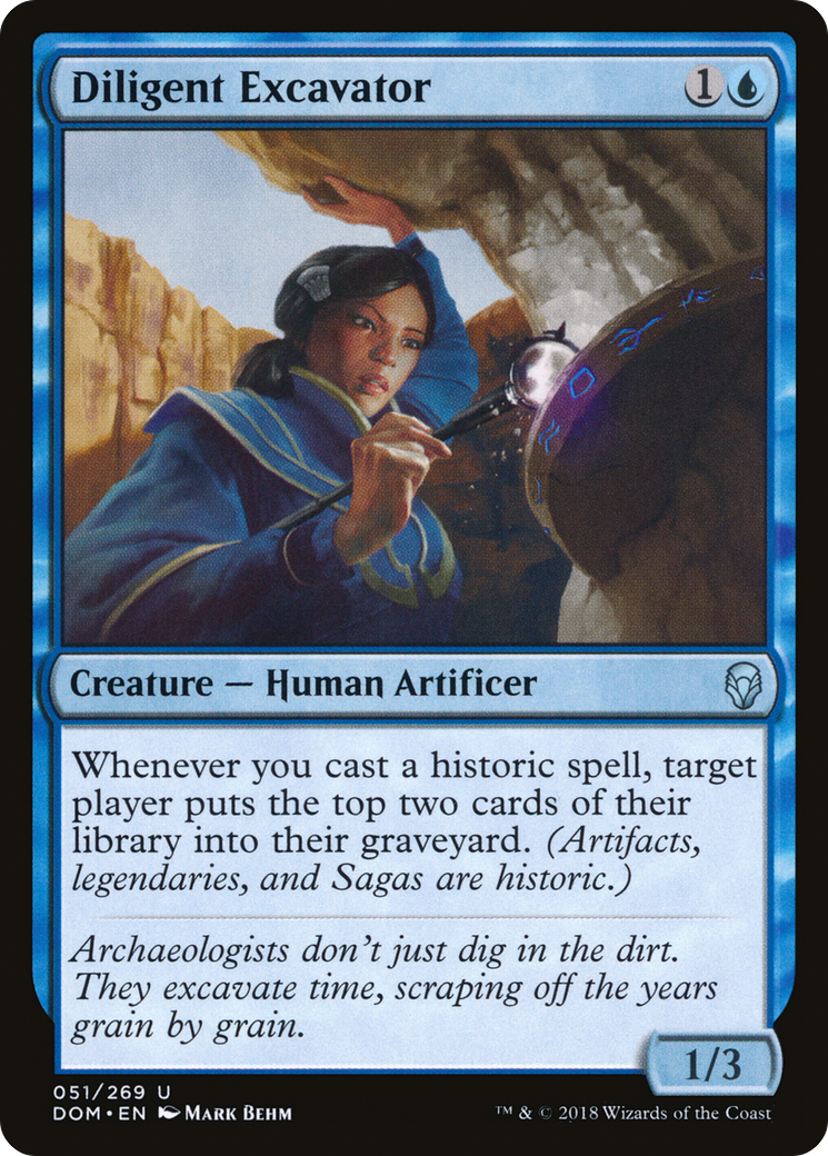 Diligent Excavator (DOM-051) [Dominaria] Foil