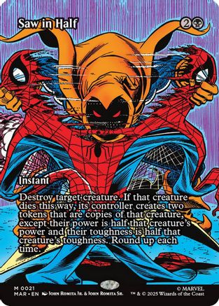 Saw in Half (Borderless) (MAR-021) [Marvel Eternal-Legal] Foil