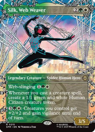 Silk, Web Weaver (Borderless) (SPM-215) [Marvel's Spider-Man]