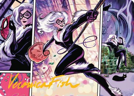 Black Cat, Cunning Thief Art Card (Gold-Stamped Signature) (AASPM-044) [Art Series: Marvel's Spider-Man]