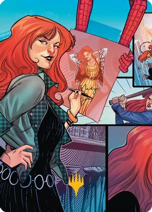 Mary Jane Watson Art Card (Gold-Stamped Planeswalker Symbol) (AASPM-050) [Art Series: Marvel's Spider-Man]