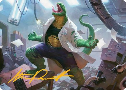 Lizard, Connors's Curse Art Card (Gold-Stamped Signature) (AASPM-018) [Art Series: Marvel's Spider-Man]