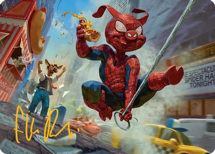 Spider-Ham, Peter Porker Art Card (Gold-Stamped Signature) (AASPM-019) [Art Series: Marvel's Spider-Man]