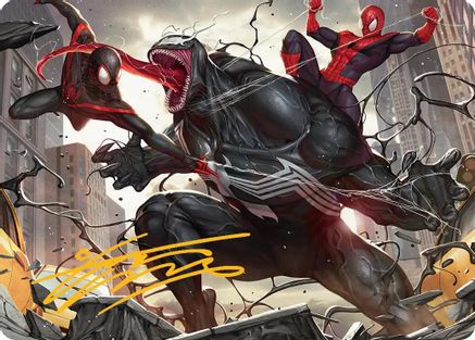 Terrific Team-Up Art Card (Gold-Stamped Signature) (AASPM-023) [Art Series: Marvel's Spider-Man]