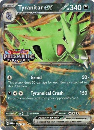 Tyranitar ex (Prismatic Evolutions Stamp) (064) [Miscellaneous Cards & Products] Holofoil - Double Rare