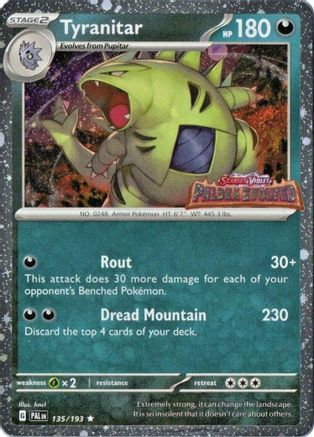 Tyranitar (Paldea Evolved Stamp) (135) [Miscellaneous Cards & Products] Holofoil - Promo