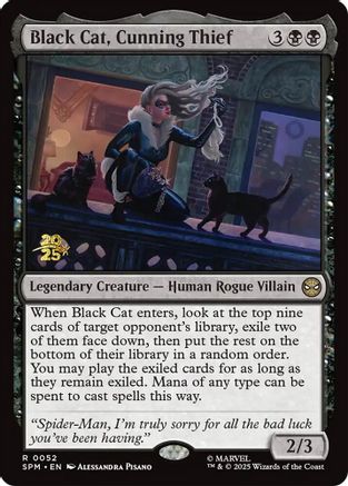 Black Cat, Cunning Thief (PRE-052) [Prerelease Cards] Foil