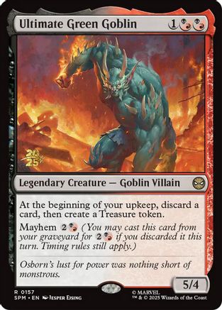 Ultimate Green Goblin (PRE-157) [Prerelease Cards] Foil