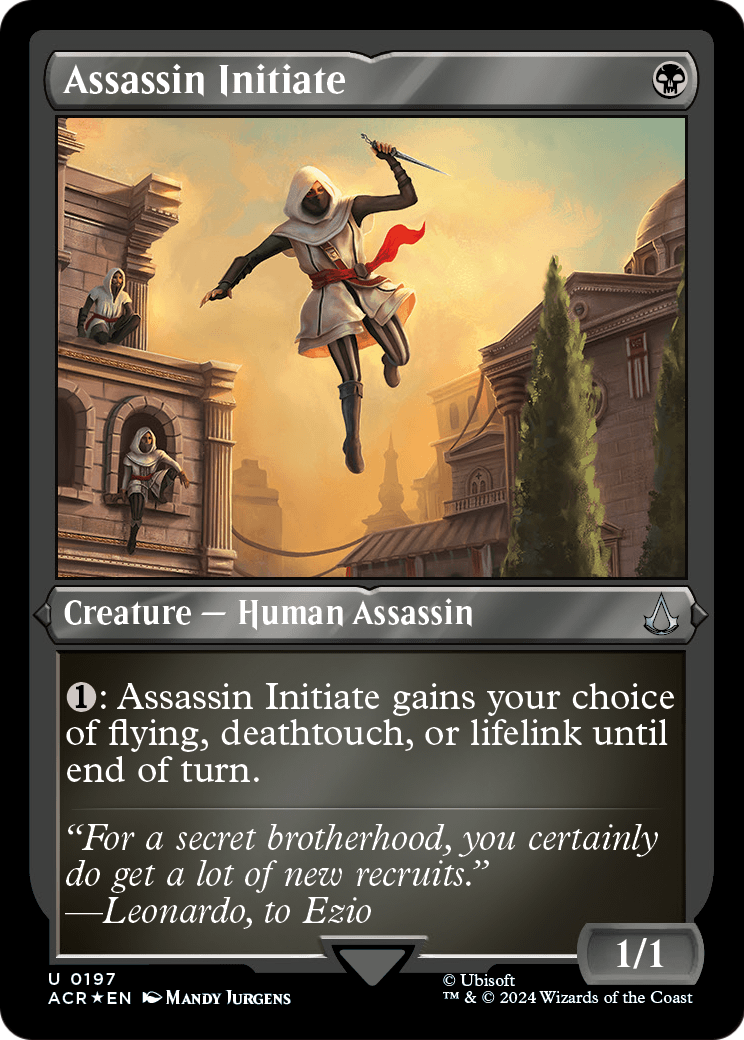 Assassin Initiate (Foil Etched) (ACR-197) [Assassin's Creed] Foil