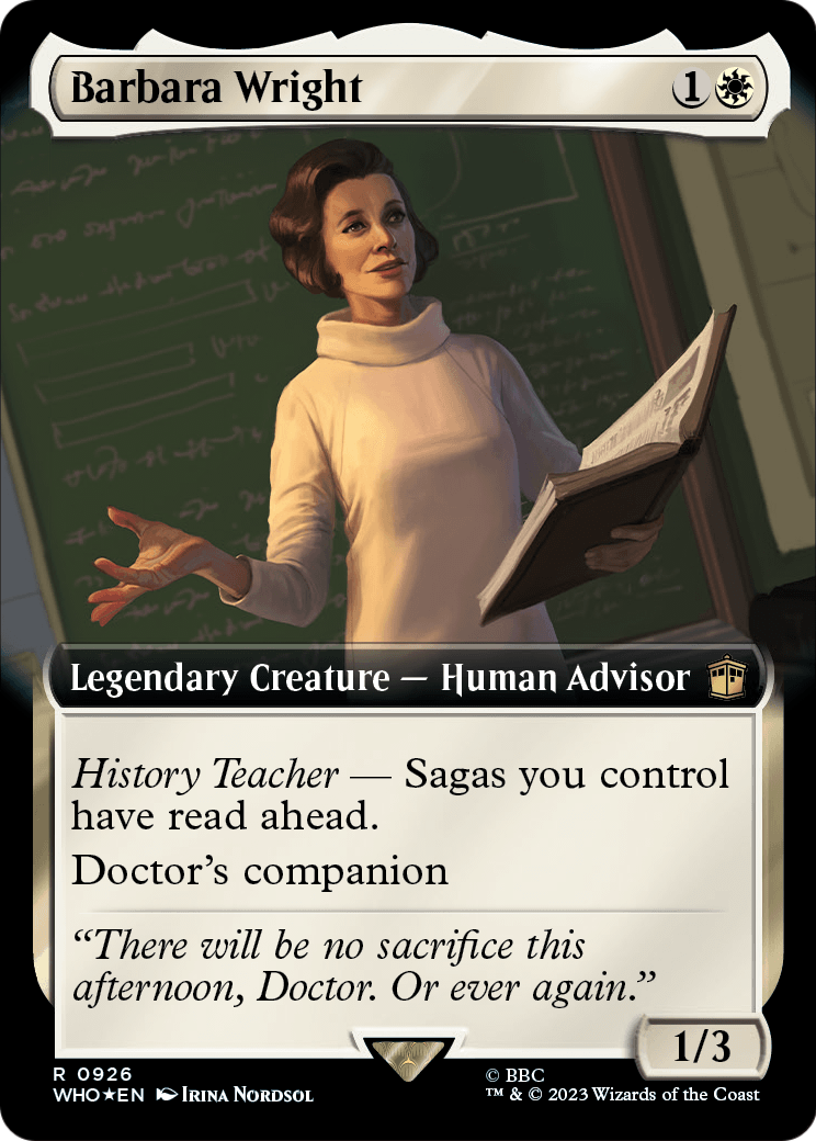 Barbara Wright (Extended Art) (Surge Foil) (WHO-926) [Doctor Who] Foil