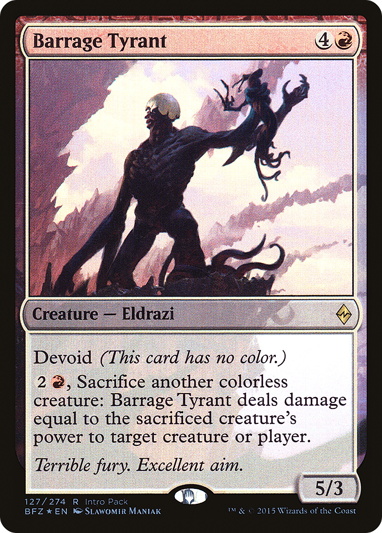 Barrage Tyrant (UMP-127) [Battle for Zendikar Promos] Foil