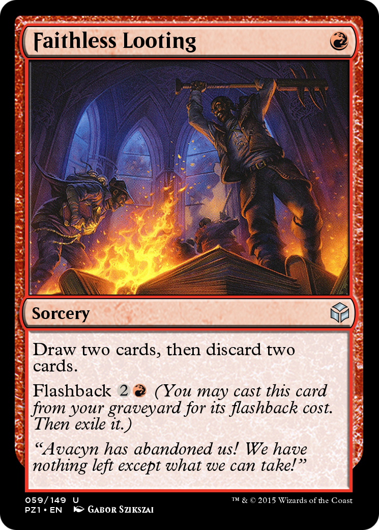 Faithless Looting (PZ1-059) [Legendary Cube Prize Pack]