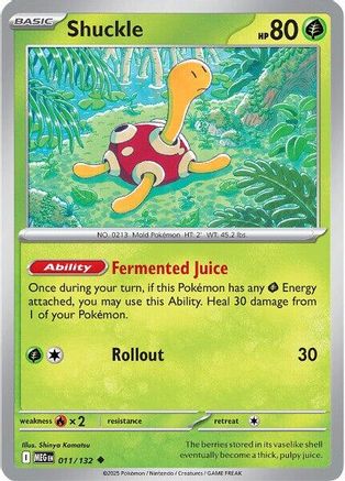 Shuckle (011/132) [ME01 Mega Evolution] Reverse Holofoil - Uncommon