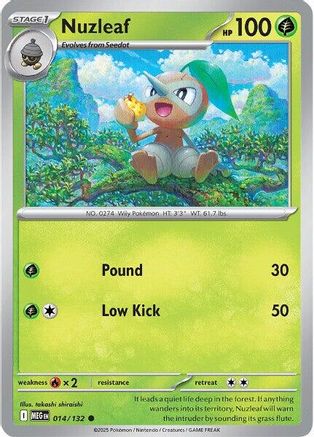 Nuzleaf (014) [ME01 Mega Evolution] Reverse Holofoil - Common