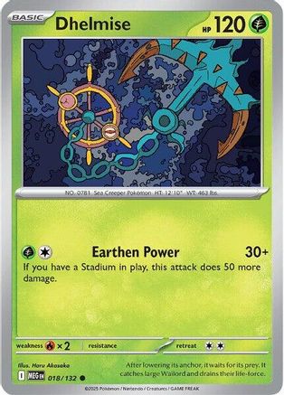 Dhelmise (018) [ME01 Mega Evolution] Reverse Holofoil - Common