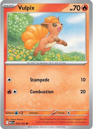 Vulpix (019/132) [ME01 Mega Evolution] Reverse Holofoil - Common